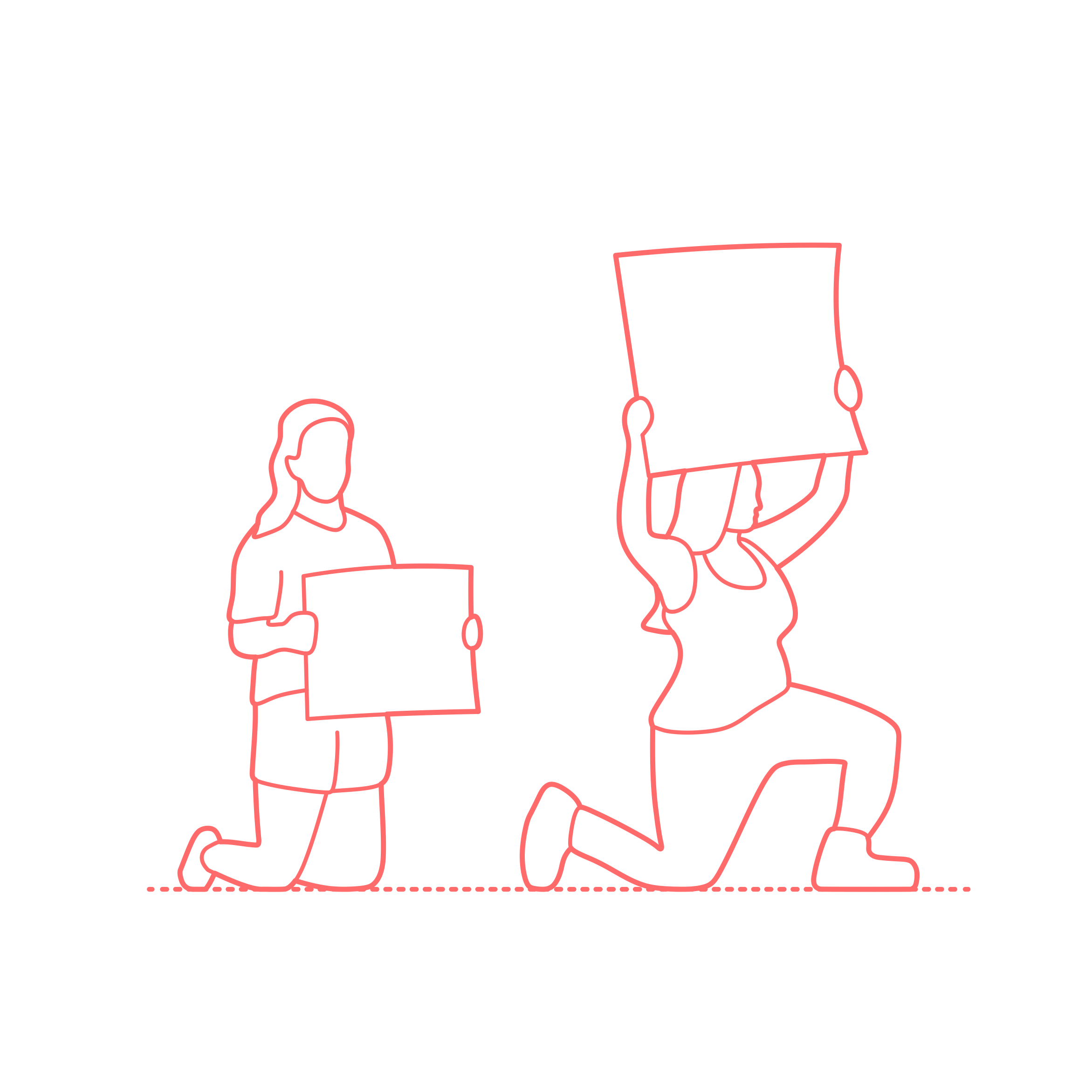 Humans Protest Protesters Holding Signs Women Kneeling Outline Svg Vector Free Vectors